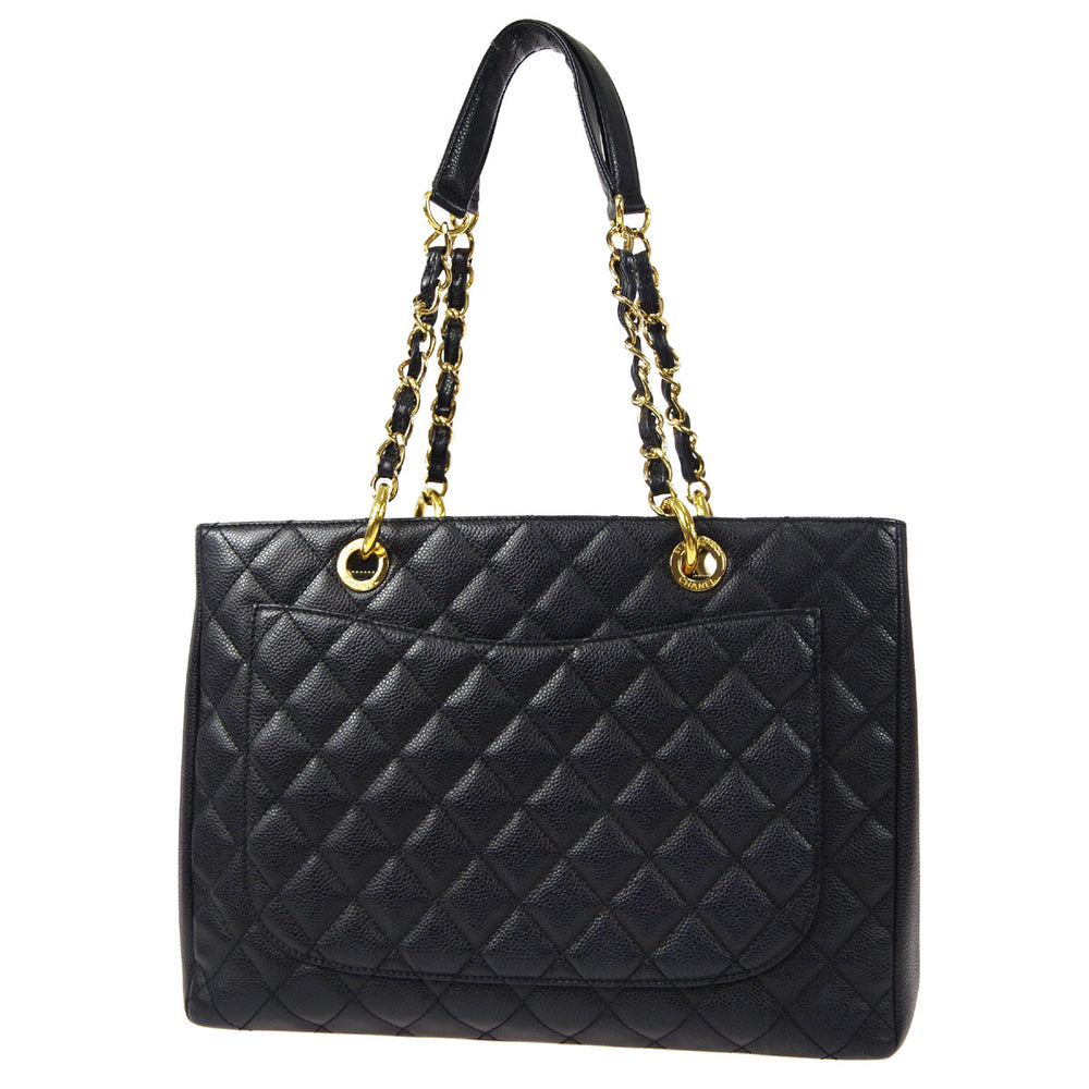 CHANEL 2009-2010 Grand Shopping Tote GST Black Caviar – Accessorio premium elegante
