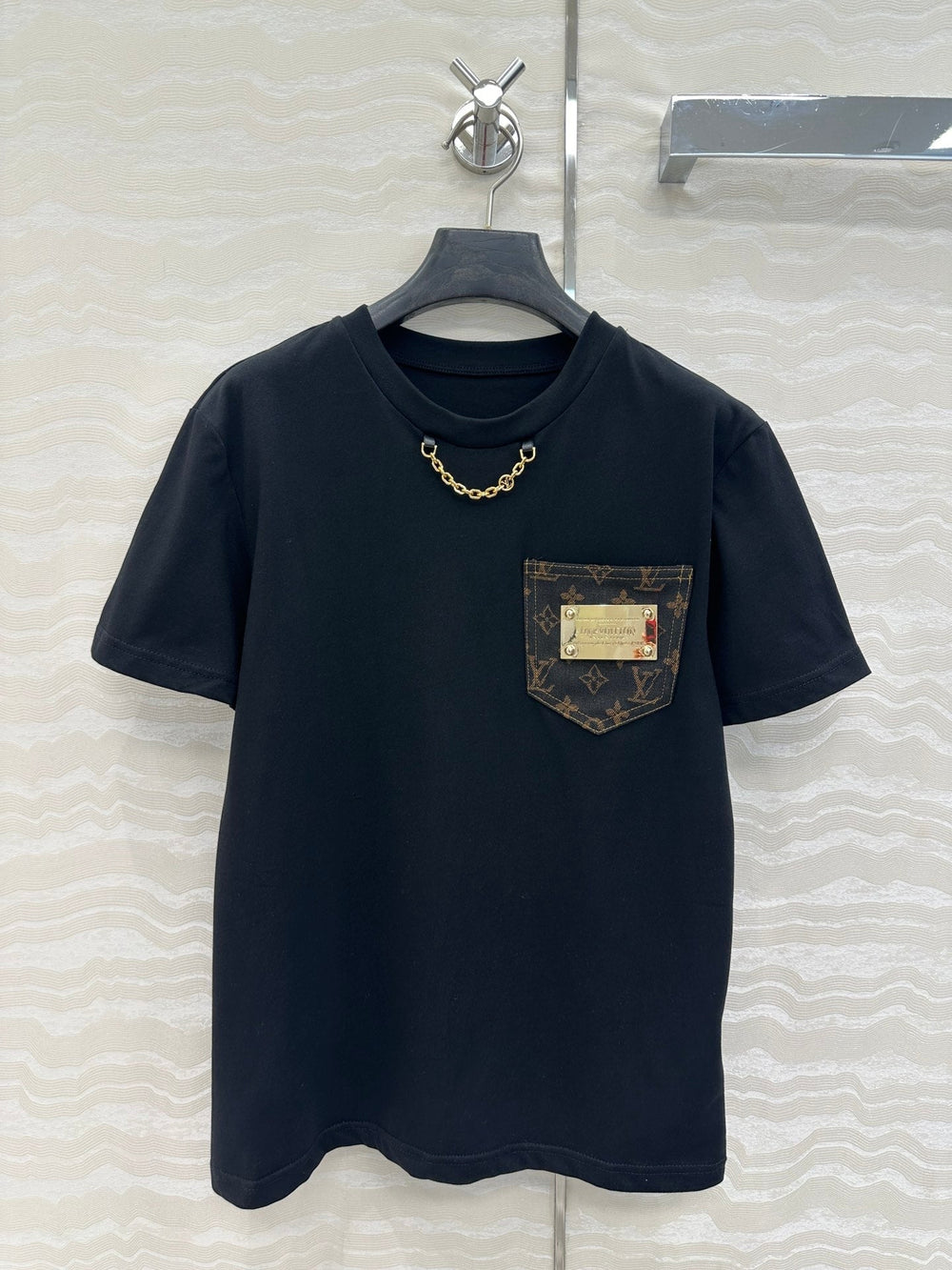 LV Monogram Denim Jacquard Flower Pocket Black Cotton – Accessorio premium elegante