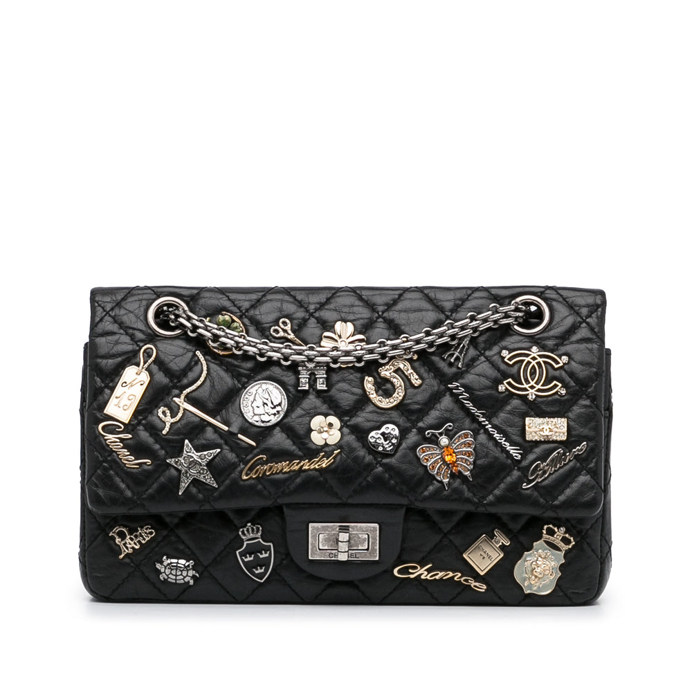 Chanel 2.55 Reissue Lucky Charms Flap Bag Black Lambskin Ruthenium – Accessorio premium elegante