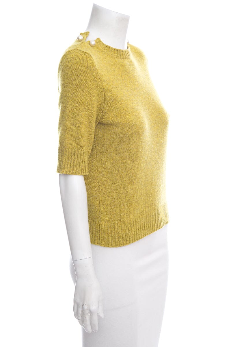 Chanel 2007 Chartreuse Short Sleeve Sweater SZ 36 – Accessorio premium elegante