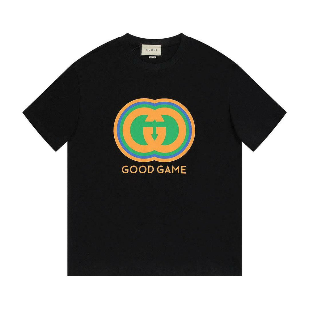 GUCCI "GOOD GAME" BLACK T-SHIRTS SS COLLECTION 2022