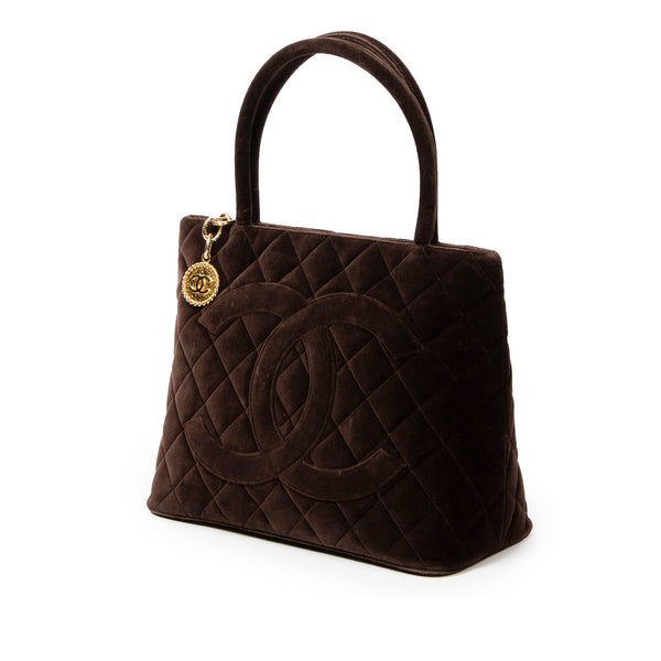 Brown Chanel Velvet Medallion Tote – Accessorio premium elegante