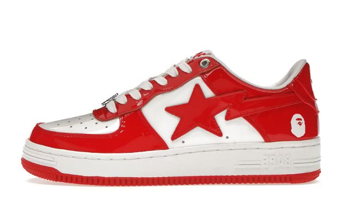 BAPE-LEATHER WHITE RED – Accessorio premium elegante