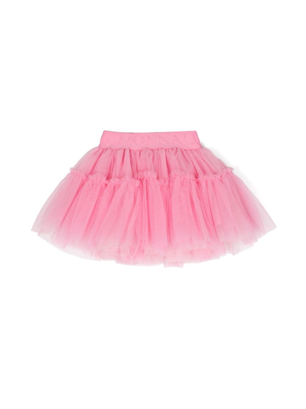 Tutù con ricamo per neonata Monnalisa rosa con orlo dritto – Accessorio premium elegante