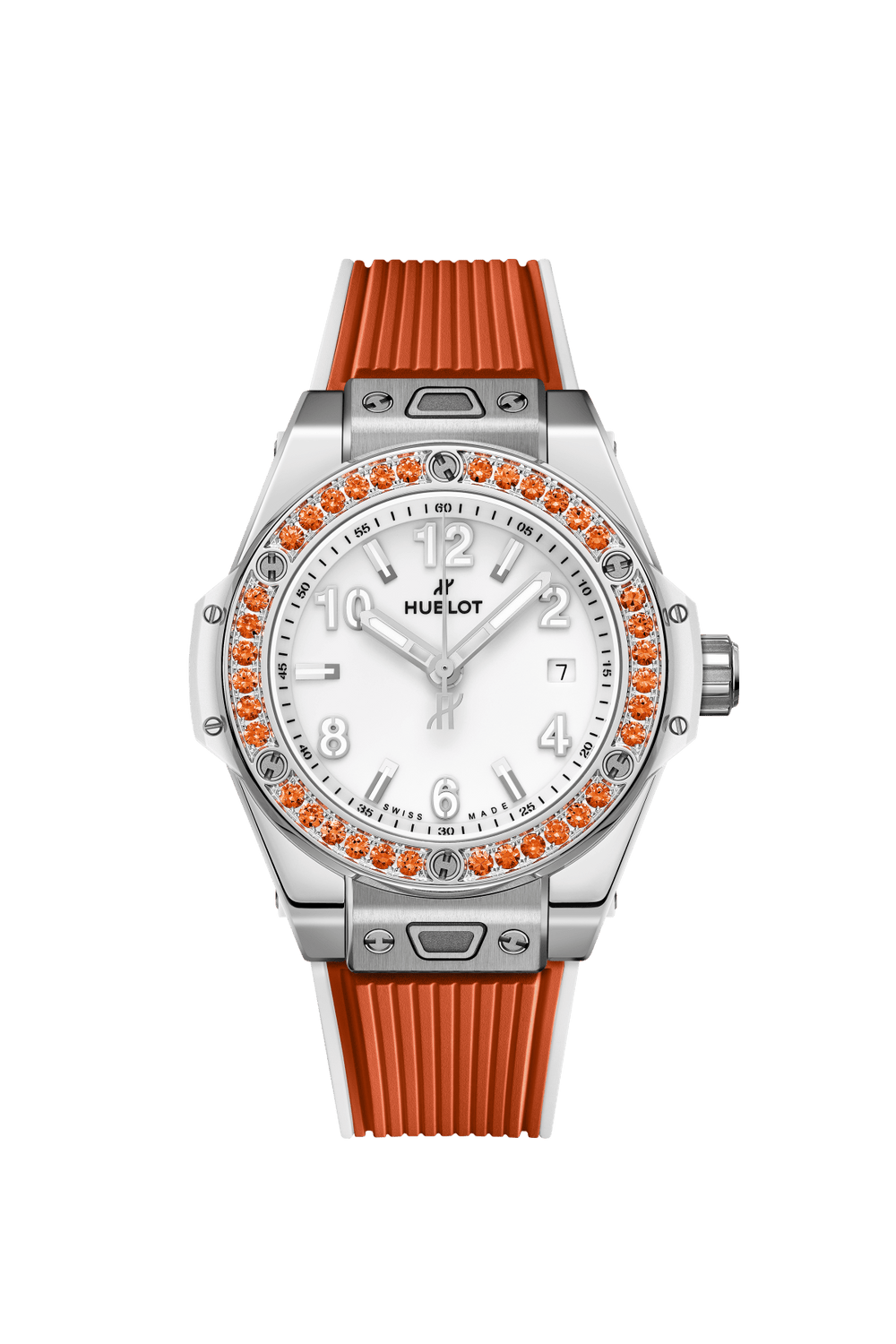 Hublot Big Bang One Click Joyful Steel Orange Ceramic Diamonds 33mm – Accessorio premium elegante