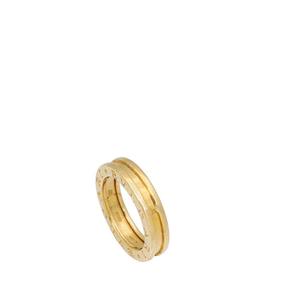 Bvlgari 18K Yellow Gold B Zero1 Ring 51 – Accessorio premium elegante