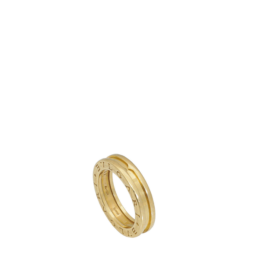 Bvlgari 18K Yellow Gold B.Zero1 Ring 52 – Accessorio premium elegante