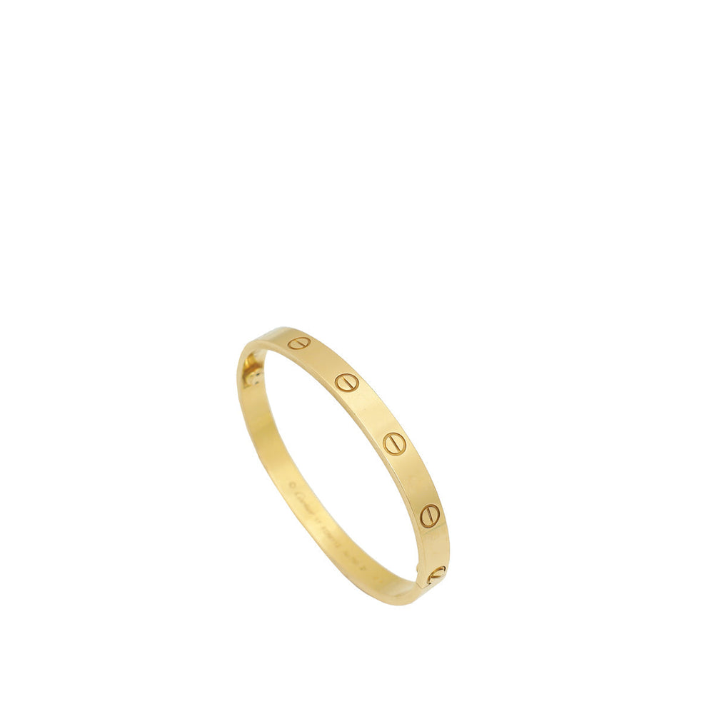 Cartier 18K Yellow Gold Classic Love Bracelet 17 – Accessorio premium elegante