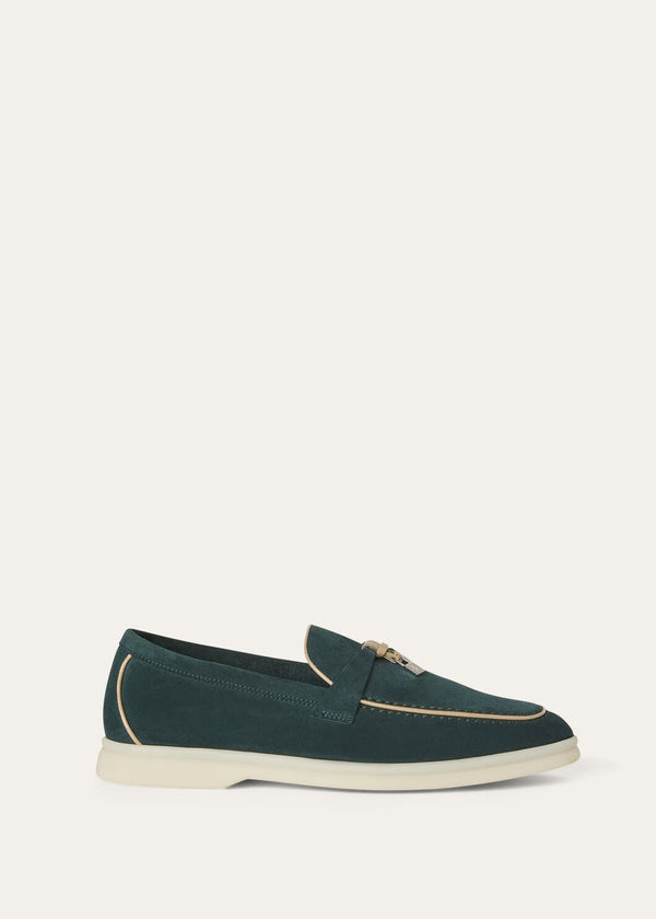 Mocassini Summer Charms Walk in Suède Emerald Nero