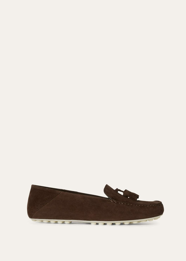 Mocassini Dot Sole Walk in Suède Cioccolato Donna