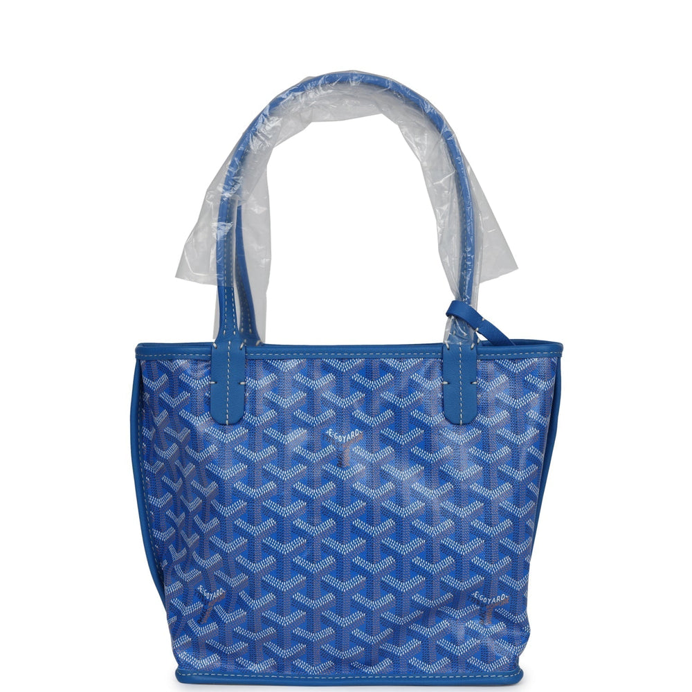 Goyard Goyardine Anjou Sky Blue Mini Bag Palladium Hardware – Accessorio premium elegante
