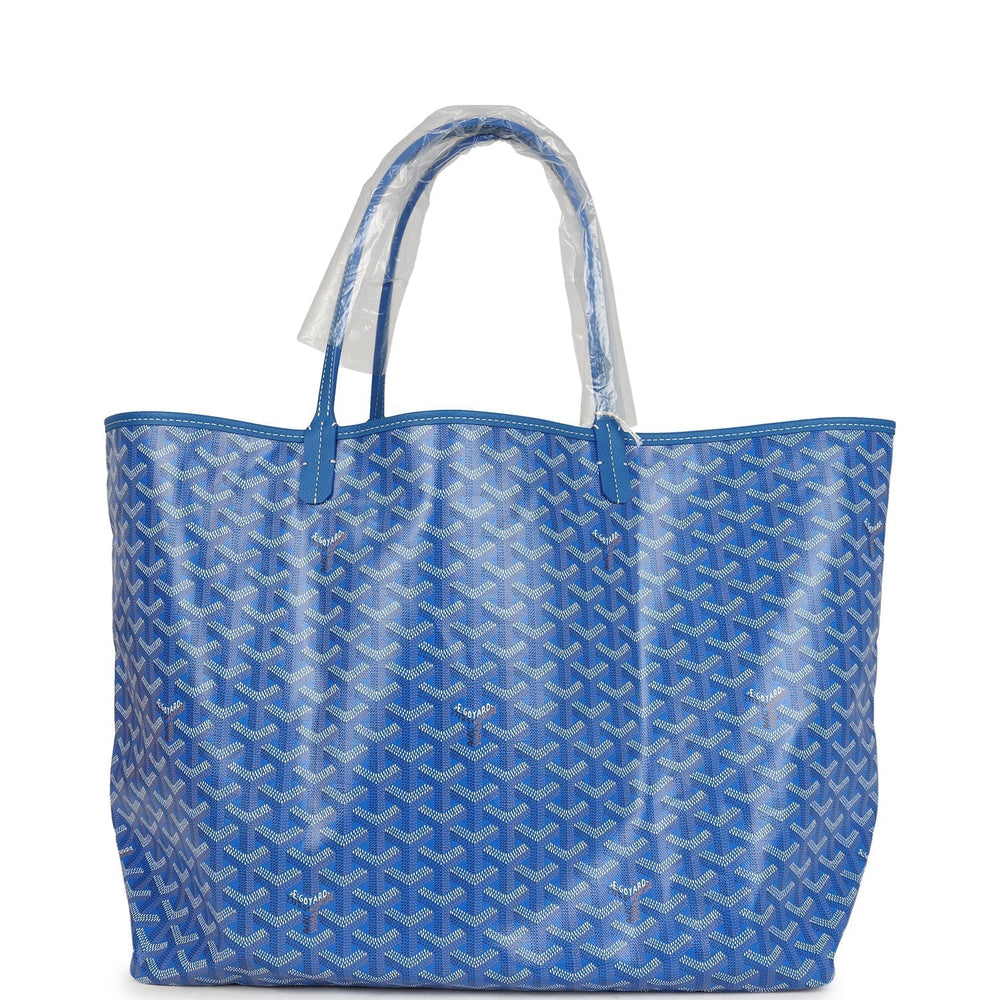 Goyard Goyardine Sky Blue St. Louis GM Tote Bag Palladium Hardware – Accessorio premium elegante
