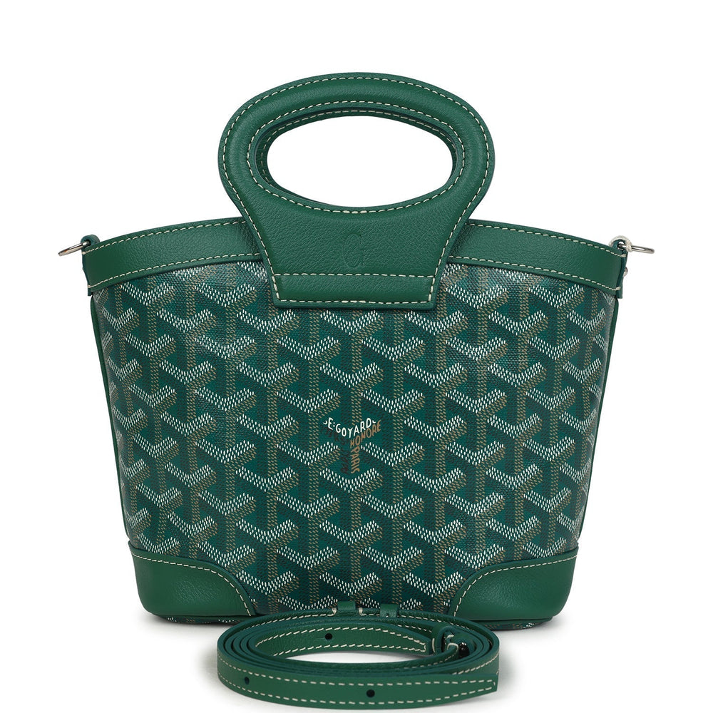 Goyard Goyardine Canvas Green Beluga Mini Bag Palladium Hardware – Accessorio premium elegante