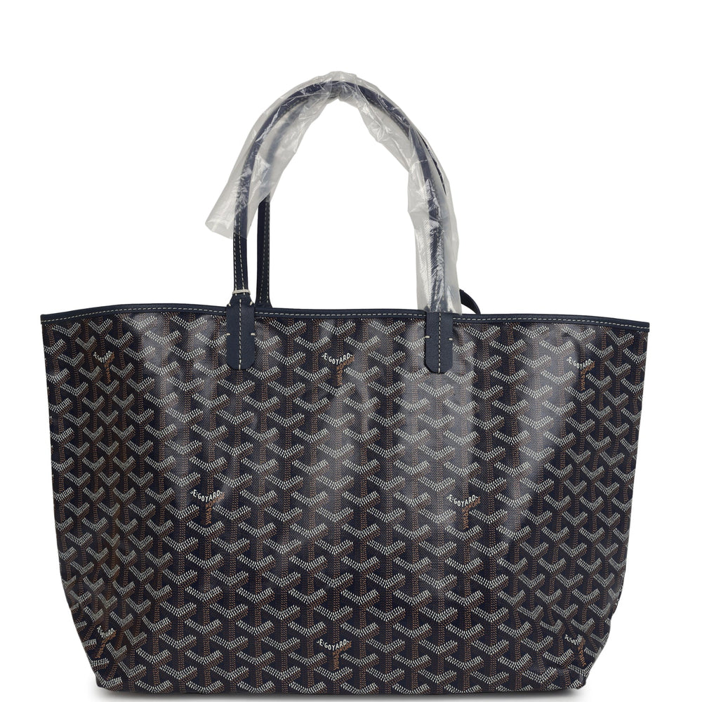 Goyard Goyardine Navy St. Louis PM Tote Bag Palladium Hardware – Accessorio premium elegante