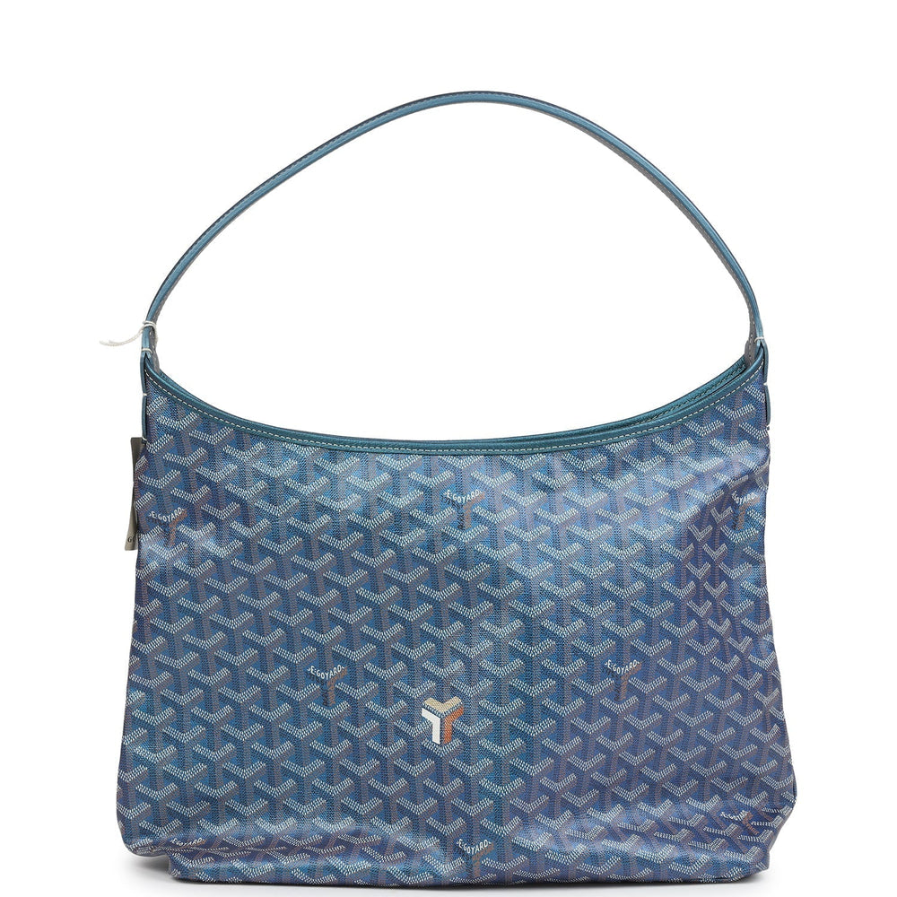 Goyard Goyardine Pearly Blue Boheme PM Hobo Bag Palladium Hardware – Accessorio premium elegante