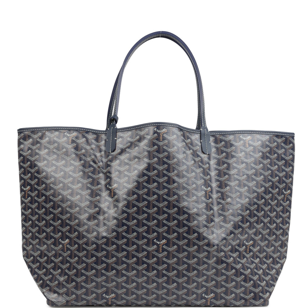 Goyard Goyardine Navy Saint Louis GM Tote Bag Palladium Hardware – Accessorio premium elegante