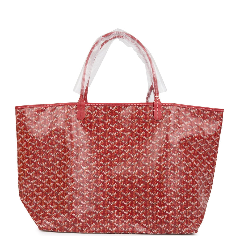 Goyard Goyardine Red St. Louis GM Tote Bag Palladium Hardware – Accessorio premium elegante