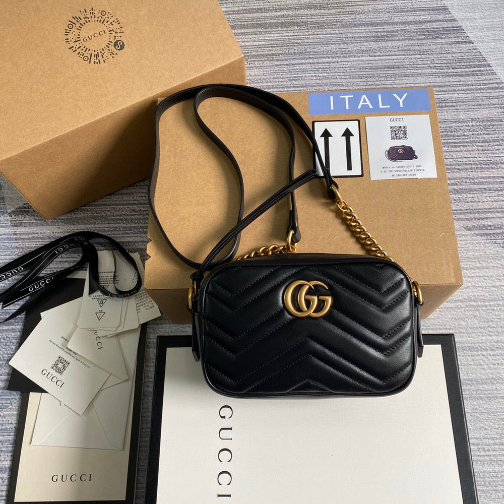 GG BORSA A SPALLA MARMONT METELASSE' MISURA PICCOLA – Accessorio premium elegante