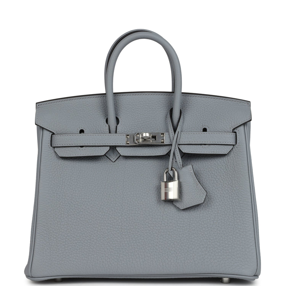 Hermes Birkin 25 Gris Pantin Togo Palladium Hardware – Accessorio premium elegante