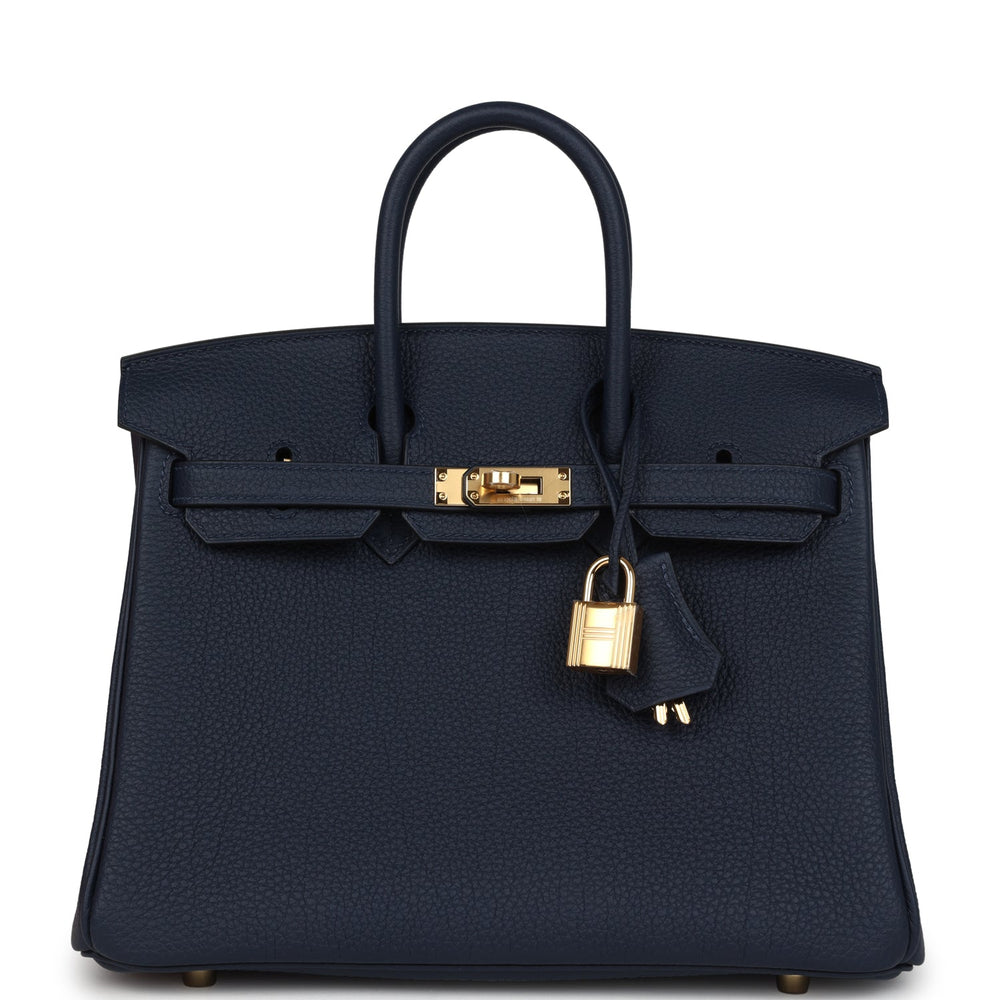 Hermes Birkin 25 Bleu Abysse Togo Gold Hardware – Accessorio premium elegante