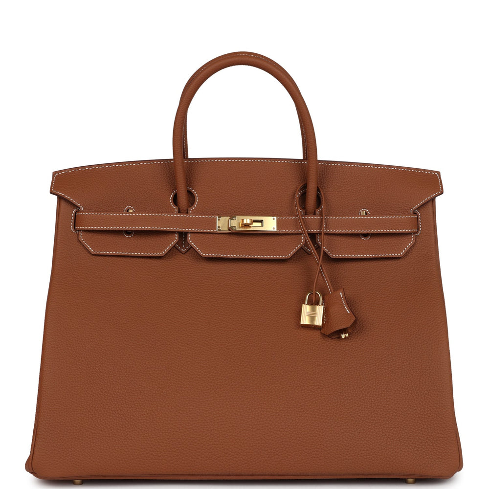Hermes Birkin 40 Gold Togo Gold Hardware – Accessorio premium elegante