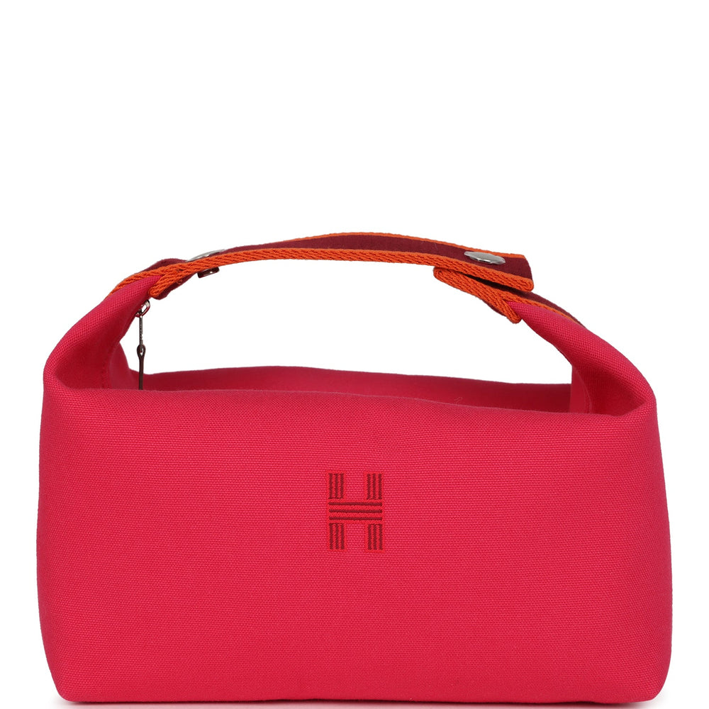 Hermes Bride A Brac Carre Case GM Hibiscus Canvas Palladium Hardware – Accessorio premium elegante
