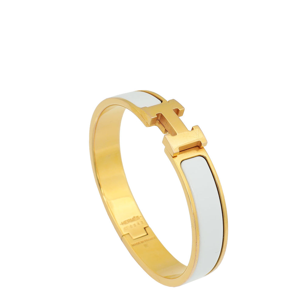 Hermes Blanc Clic H GM Bracelet – Accessorio premium elegante