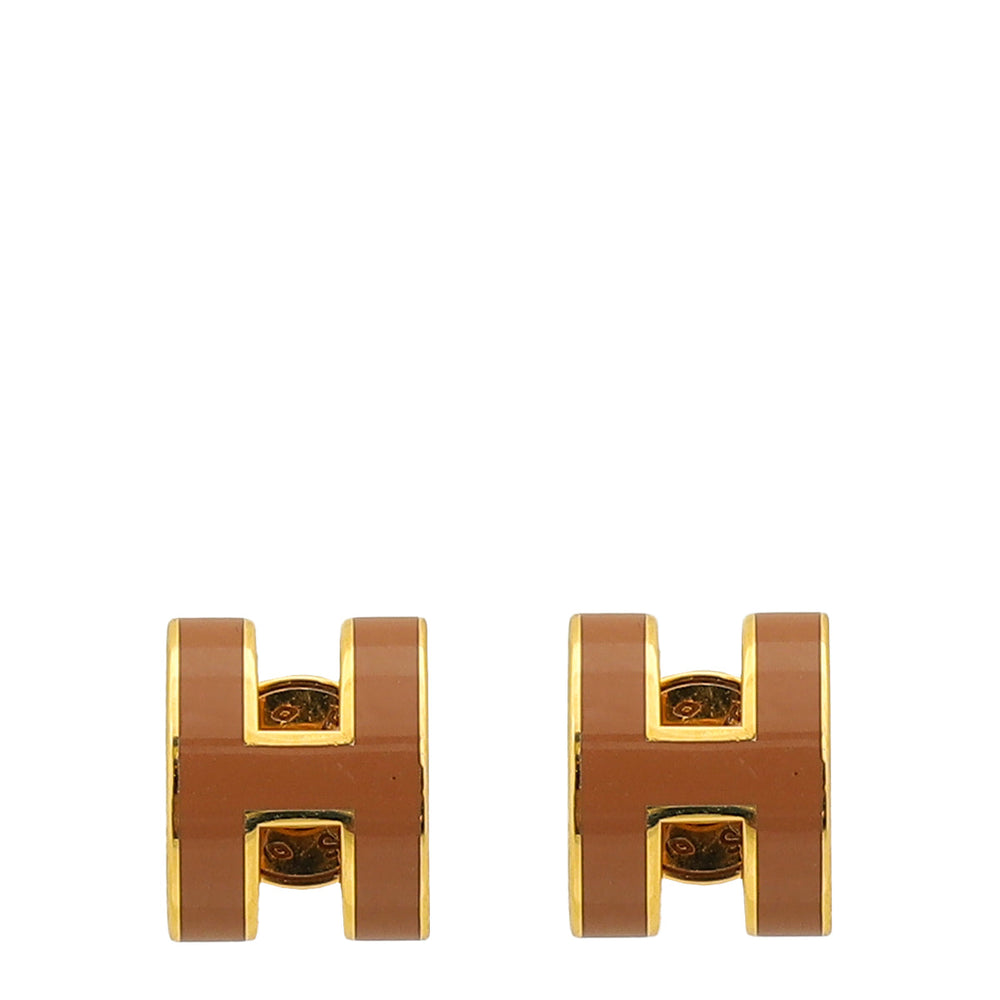 Hermes New Gold Mini Pop H Earrings – Accessorio premium elegante