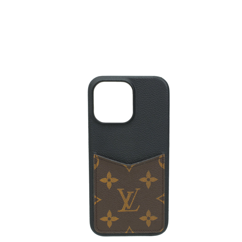 Louis Vuitton Monogram Black Case Iphone 14 Pro Max – Accessorio premium elegante
