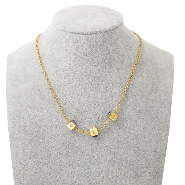 Louis Vuitton Gold Gamble Necklace – Accessorio premium elegante