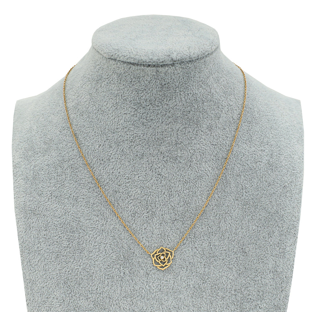 Piaget 18K Rose Gold Diamond Rose Pendant Necklace – Accessorio premium elegante