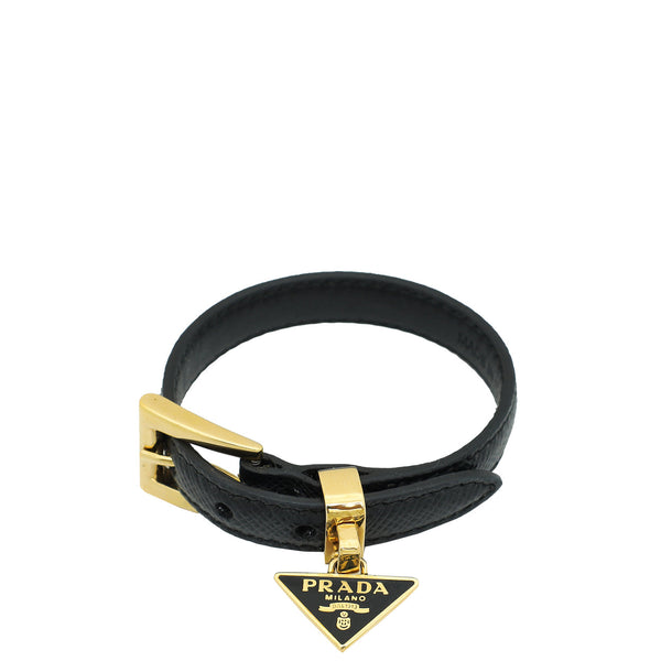 Prada Black Logo Small Bracelet – Accessorio premium elegante