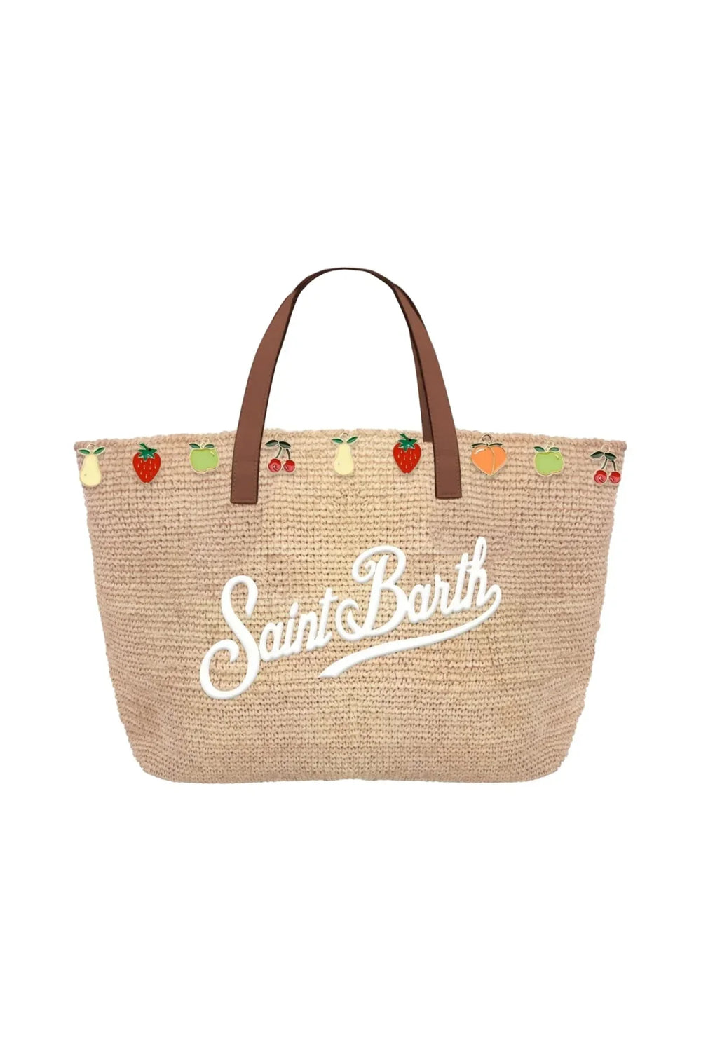 Borsa Rafia City Mini Fruit Charm