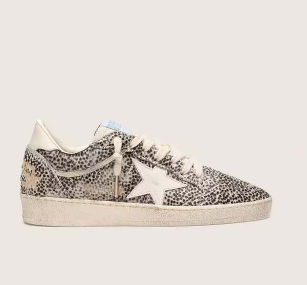 Ball Star LTD in cavallino leo con stella in pelle color crema