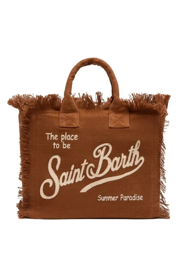 Borsa Colette in canvas marrone con logo