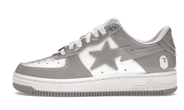 BAPE-LEATHER WHITE GREY – Accessorio premium elegante