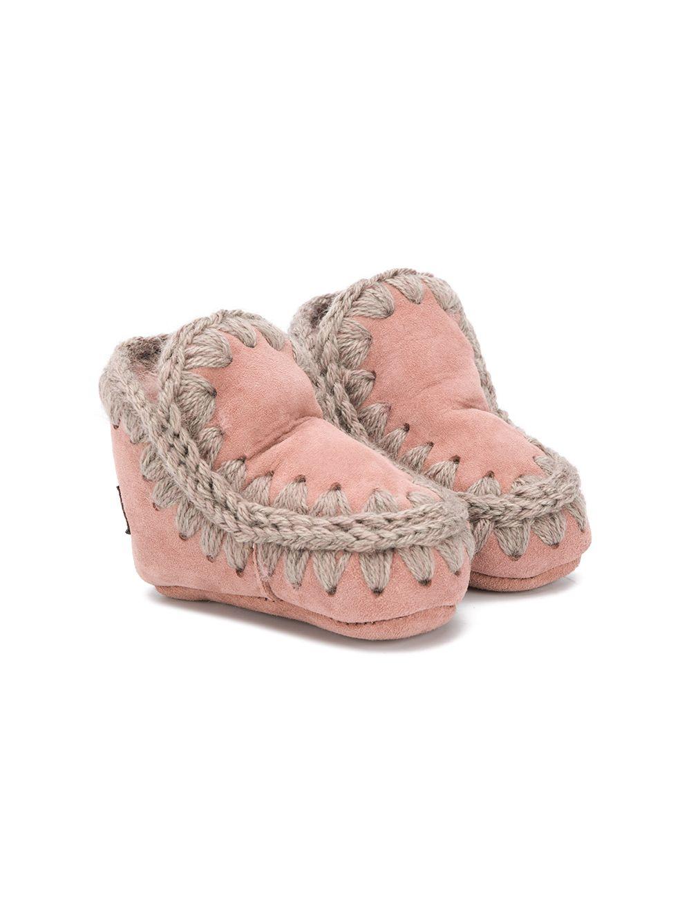 Stivali da neve per neonata Mou Kids rosa con punta tonda – Accessorio premium elegante