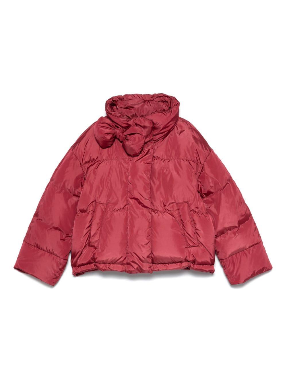 Piumino per bambina Il Gufo rosa con design imbottito in taffetà – Accessorio premium elegante