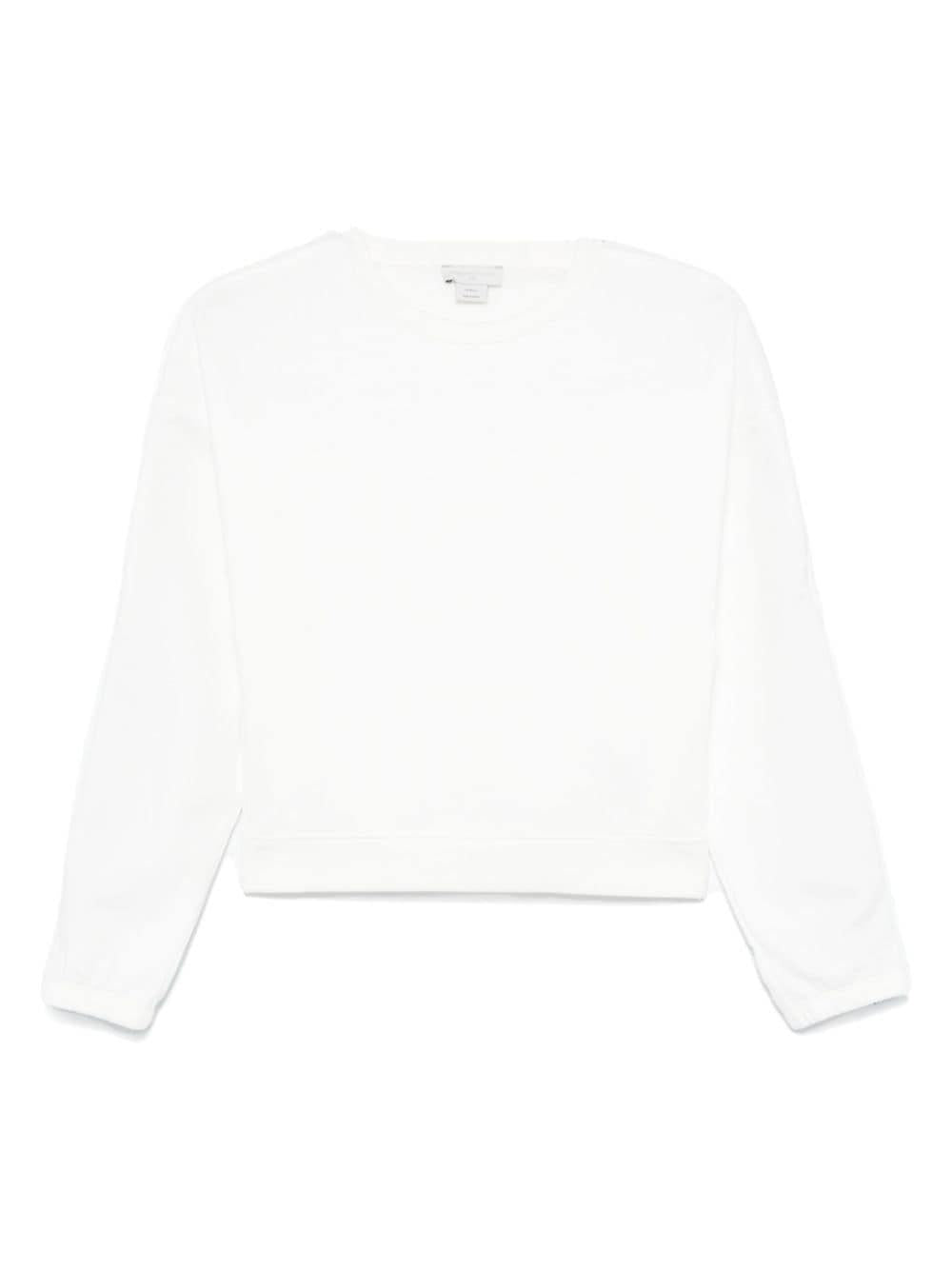 Felpa per bambina Stella McCartney Kids bianco con zip e decorazione sulla manica – Accessorio premium elegante
