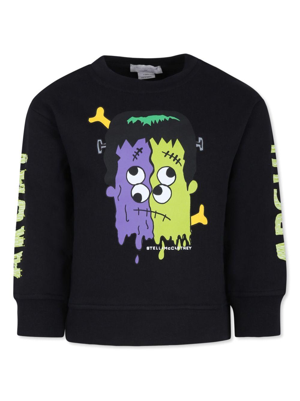 Felpa per bambino Stella McCartney Kids nero con stampa grafica – Accessorio premium elegante