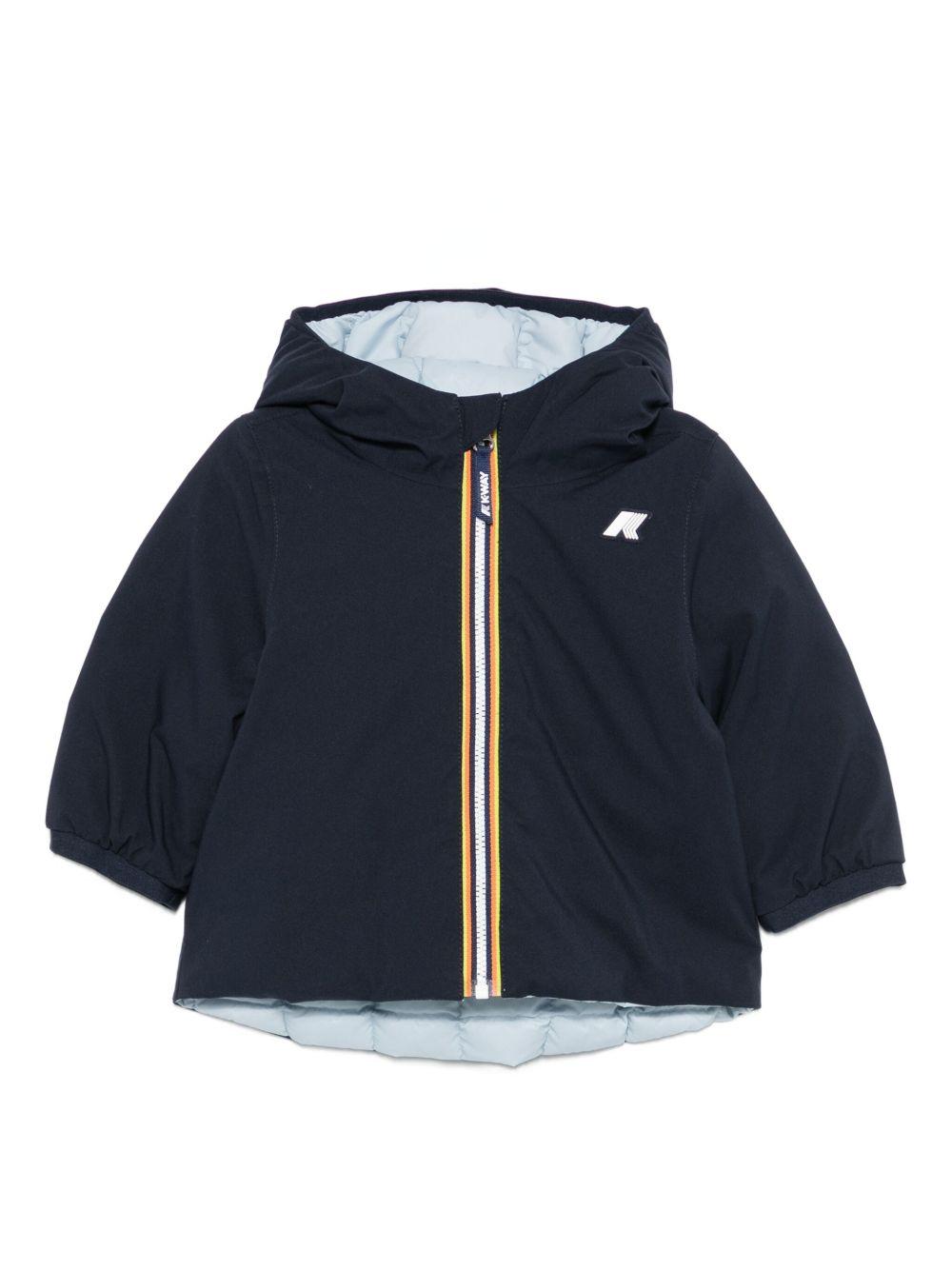 Giubbino per neonato K-Way Kids blu con design reversibile – Accessorio premium elegante
