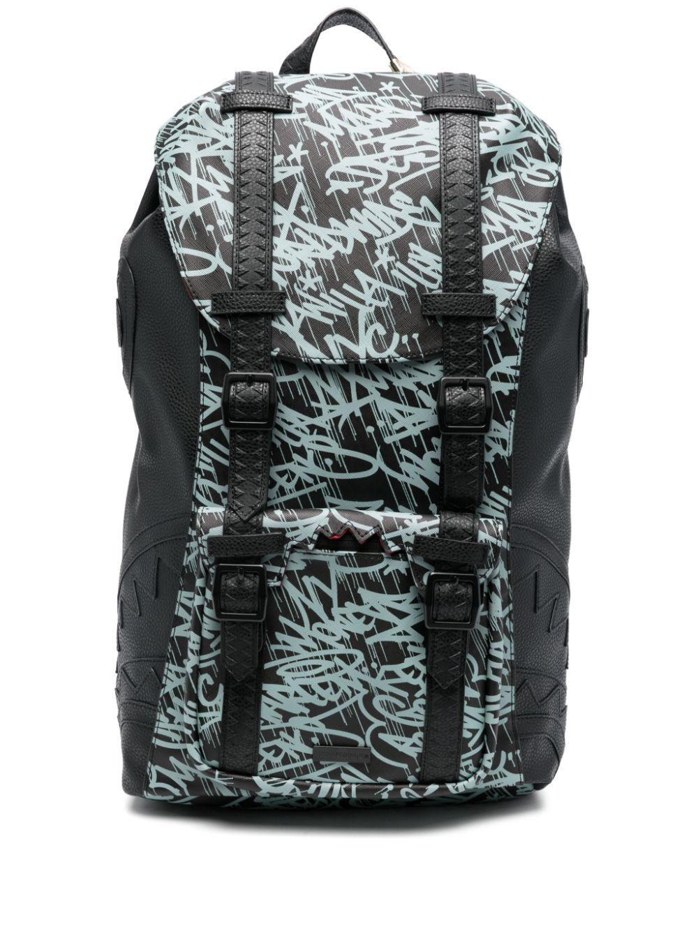 Zaino con stampa graffiti per bambino sprayground kid nero con due spallacci imbottiti – Accessorio premium elegante