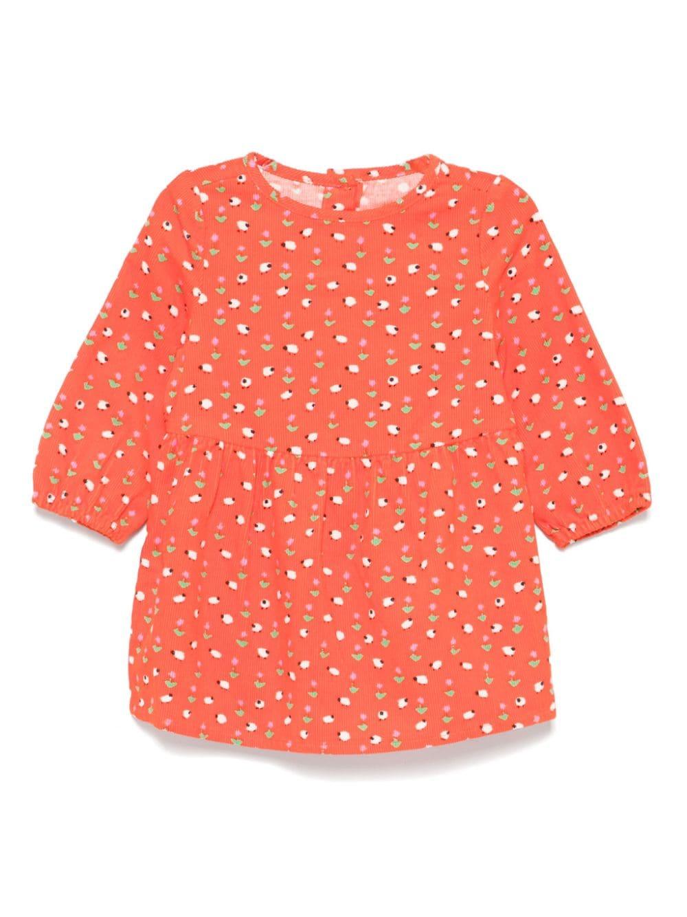 Abito arancione per neonata con stampa all over Stella McCartney Kids – Accessorio premium elegante