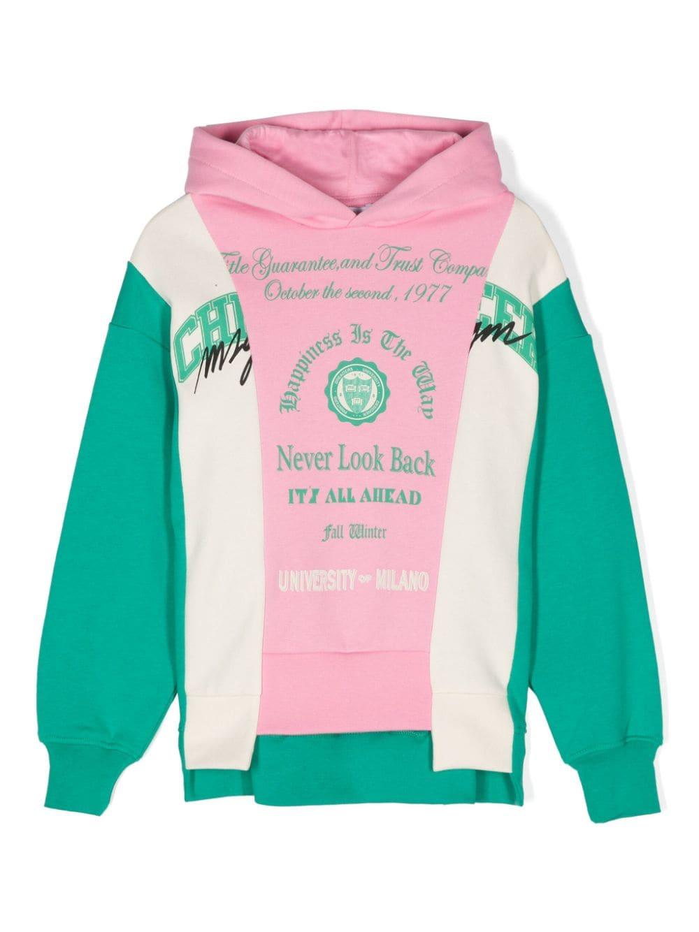 Felpa con stampa per bambino MSGM Kids multicolor con cappuccio – Accessorio premium elegante