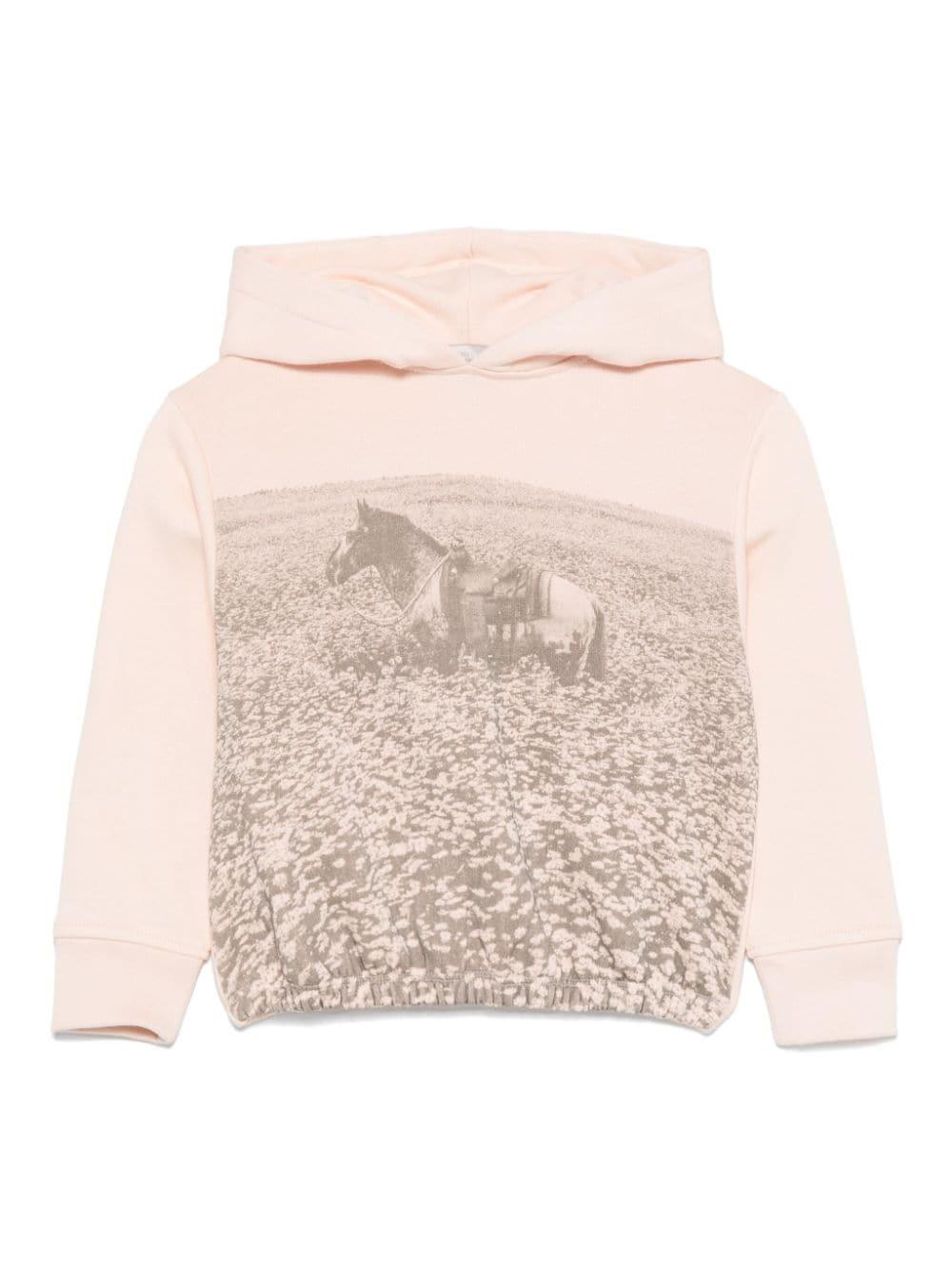 Felpa per bambina Stella McCartney Kids rosa con stampa grafica sul davanti – Accessorio premium elegante