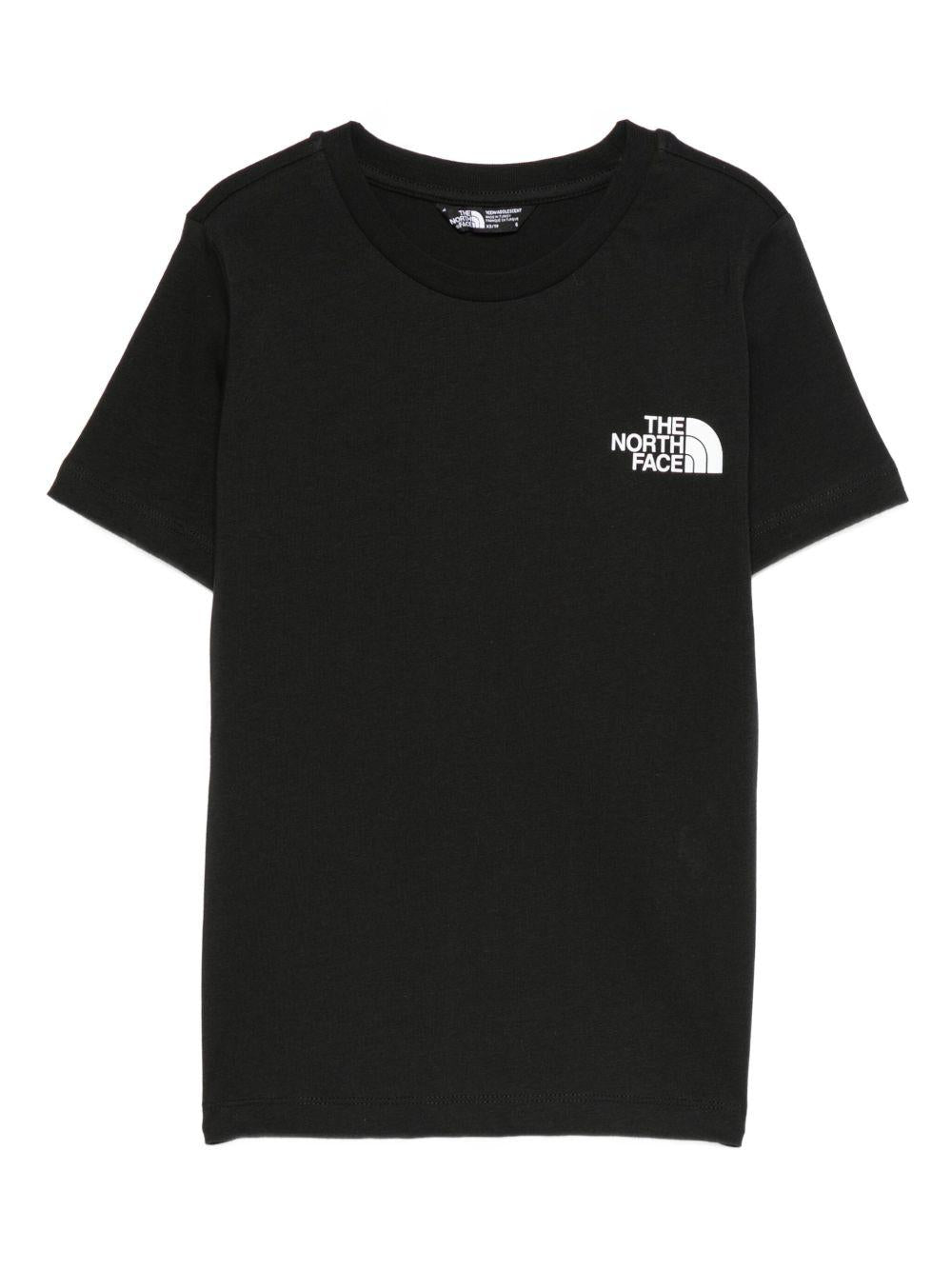 T-shirt per bambino The North Face Kids nero con logo sul petto – Accessorio premium elegante