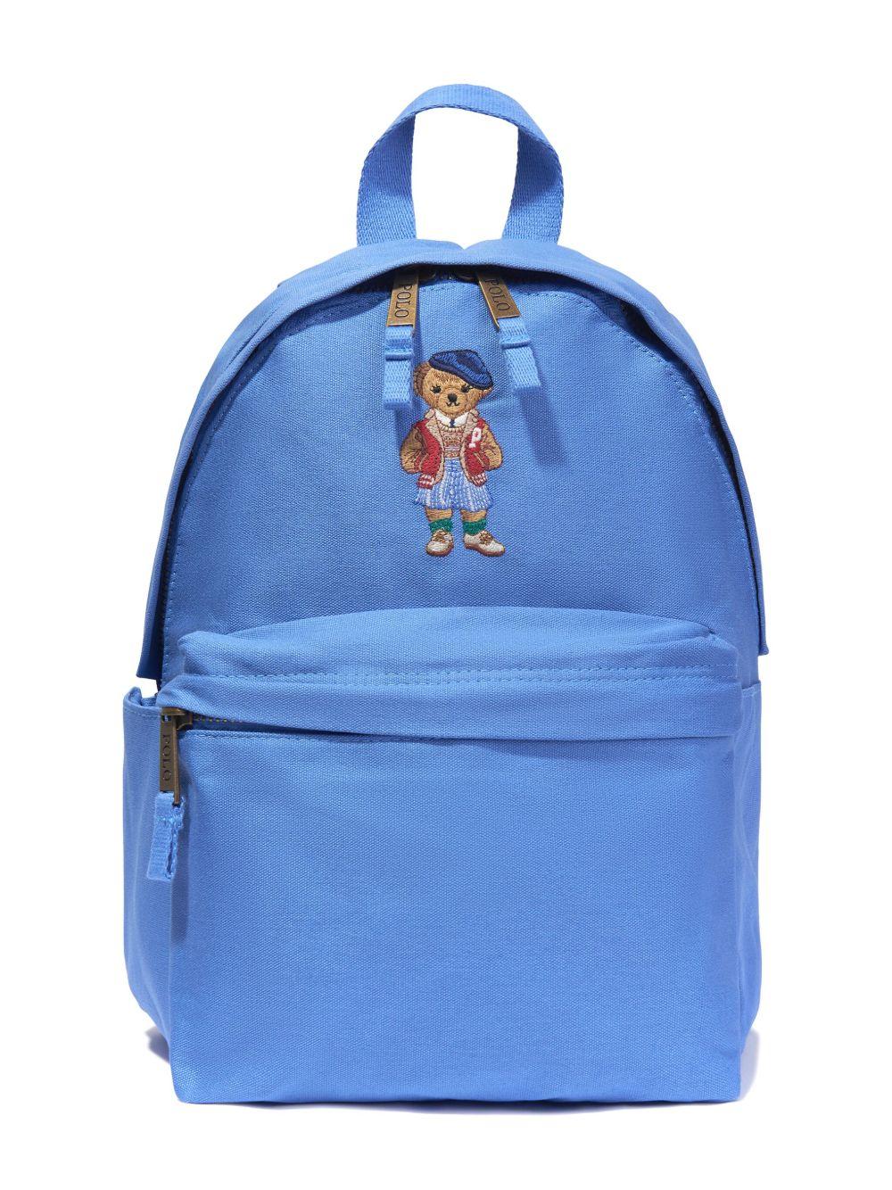 Zaino per bambini Polo Ralph Lauren Kids beige con motivo ricamato – Accessorio premium elegante