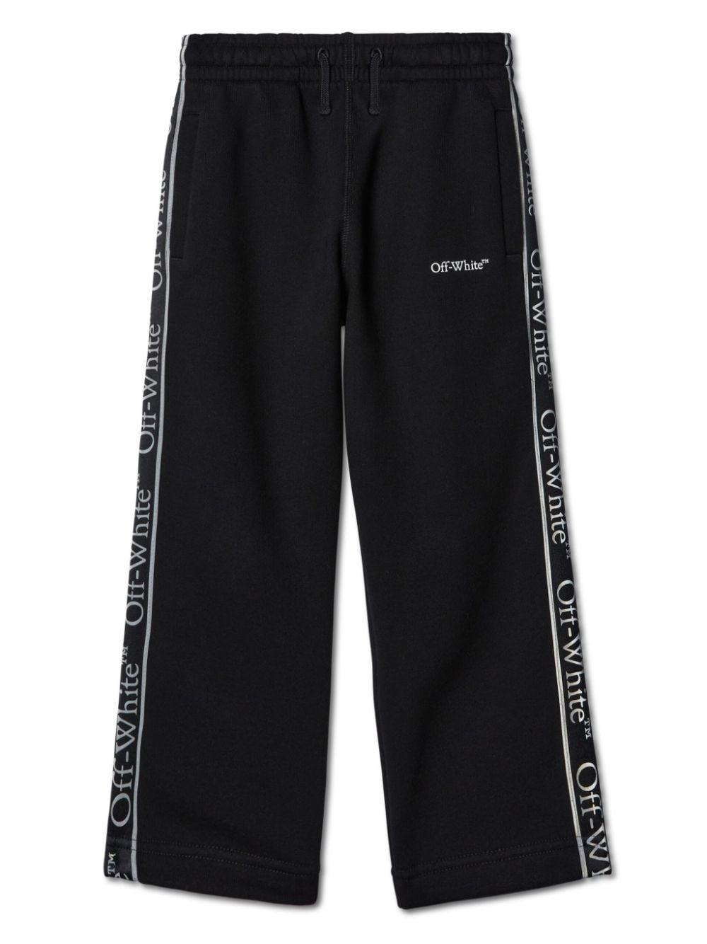 Pantaloni sportivi per bambino Off-White Kids neri Bookish Logo Band – Accessorio premium elegante