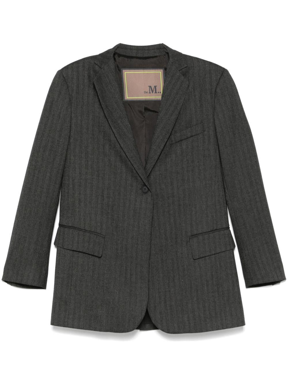 Blazer per donna The M grigio con motivo a spina di pesce – Accessorio premium elegante