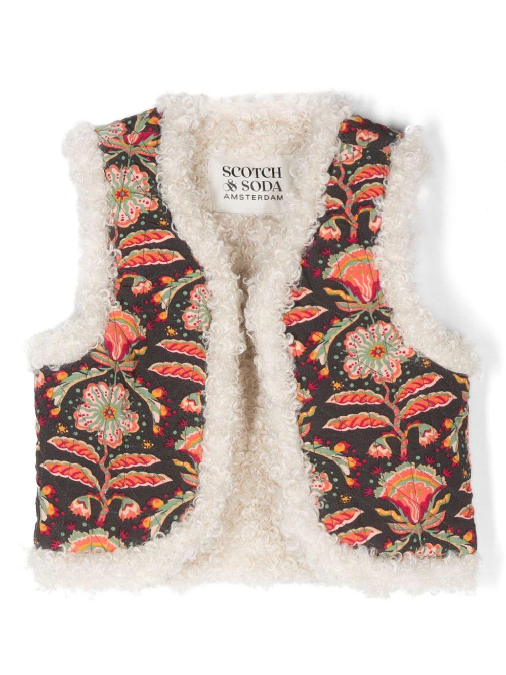 Gilet con pelliccia per bambina Scotch & Soda multicolor con tessuto trapuntato – Accessorio premium elegante